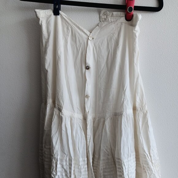 Strapless Button-Up White Plus Size Dress - Picture 1 of 2